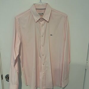 Lacoste Men's Light Pink Dress Shirt